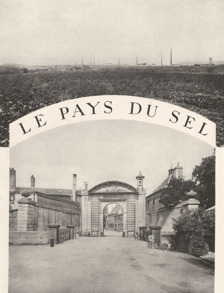 MOSELLE. Les Salines de Dieuze 1937 old vintage print picture